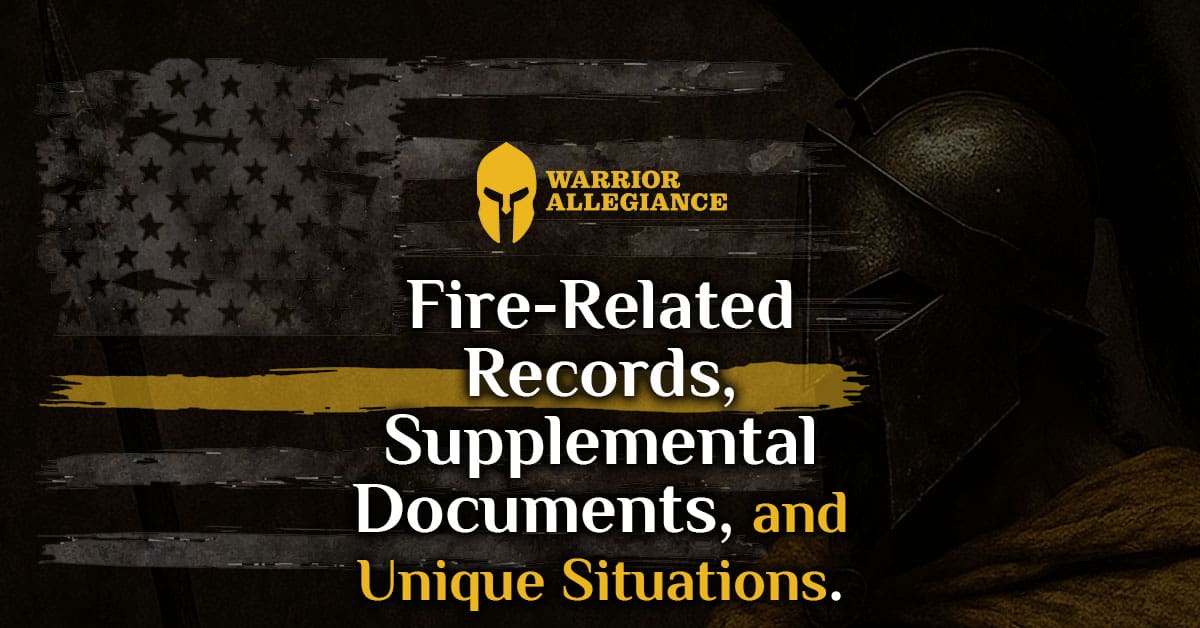 Fire-Related Records, Supplemental Documents, and Unique Situations.