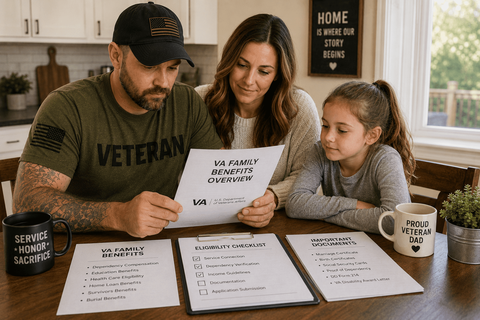 disabled veteran dad benefits family