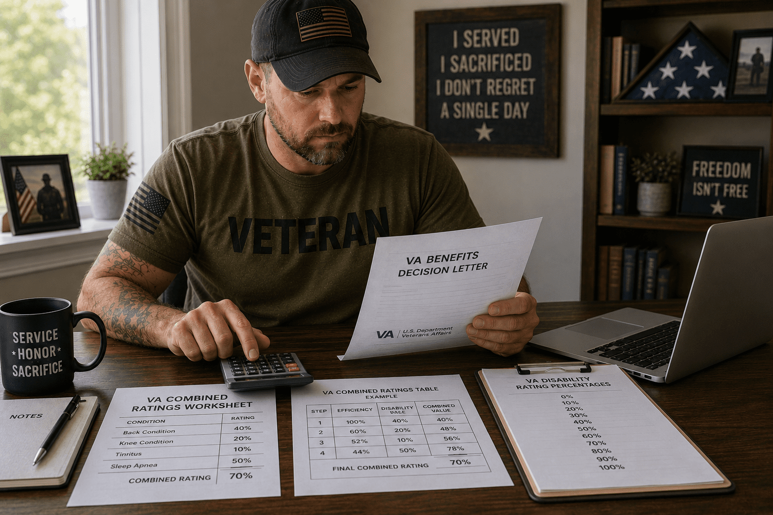 va combined ratings calculator how it works